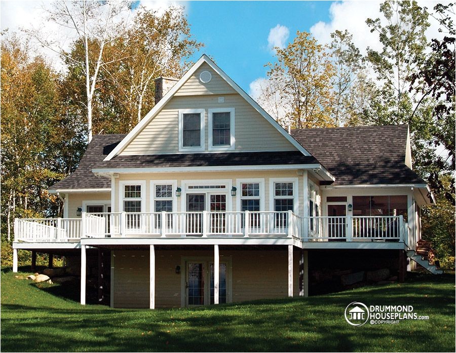 Lakefront Home Plans Designs Luxurious Panoramic Chalet with Great Room Drummond Lakefront Home Plans Designs Luxurious Panoramic Chalet with Great Room Drummond