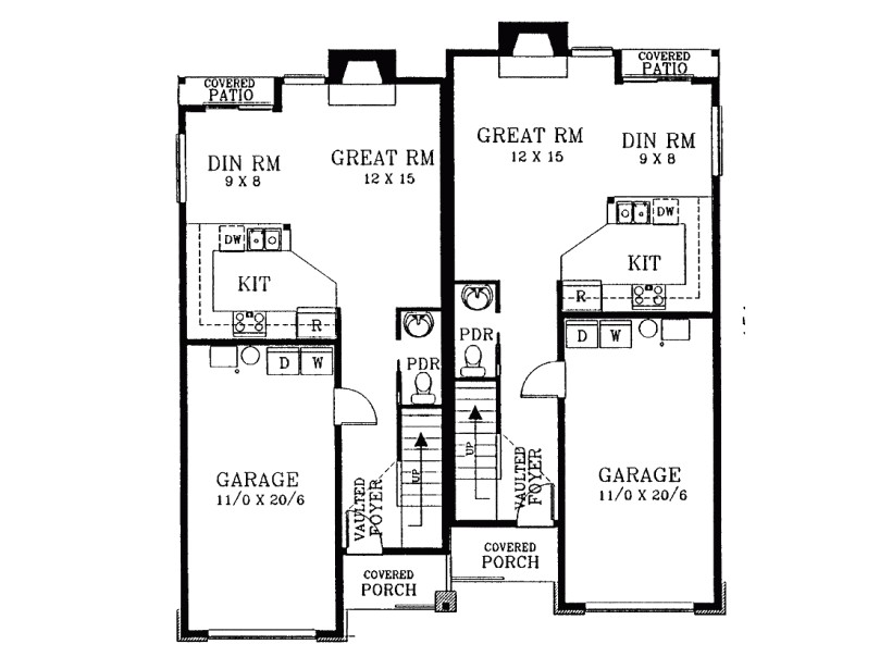 Large Duplex House Plans Eplans New American House Plan Narrow Lot Duplex Front Large Duplex House Plans Eplans New American House Plan Narrow Lot Duplex Front