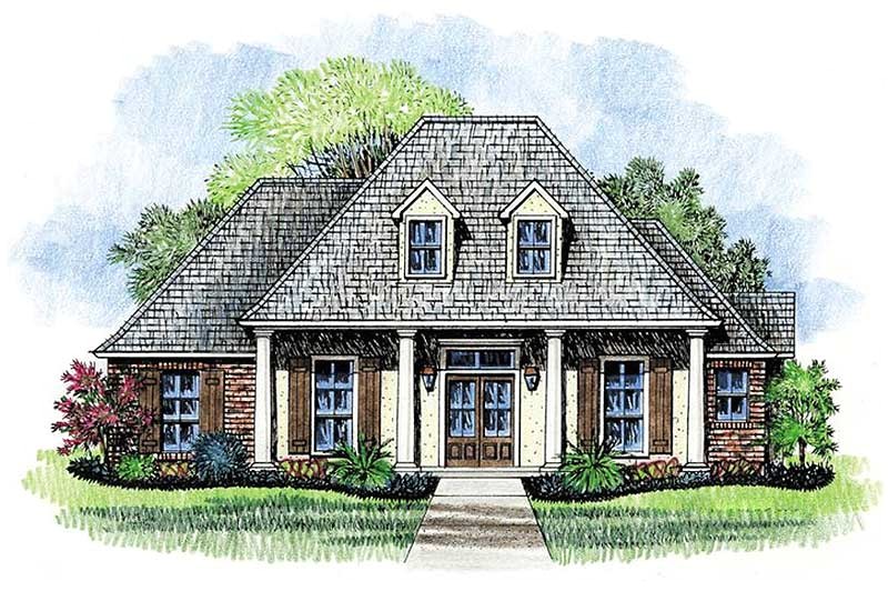 Louisiana Home Plans Four Pillar Front Porch 14167kb 1st Floor Master Suite