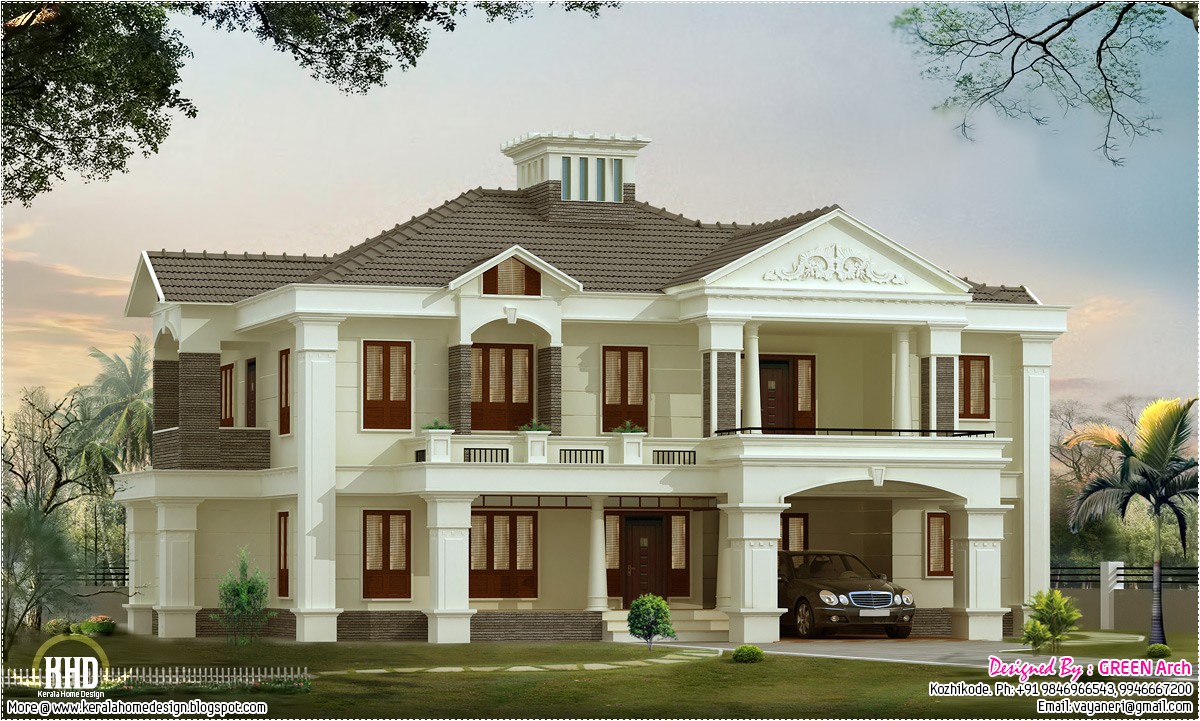 Luxury Home Plans with Pictures 4 Bedroom Luxury Home Design Kerala Home Design and