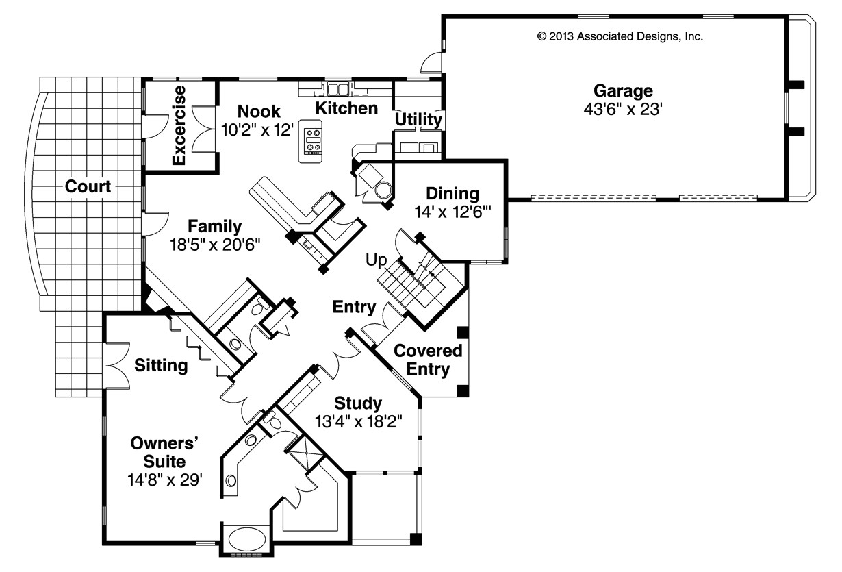 Mediterranean Home Floor Plans Mediterranean House Plans Pasadena 11 140 associated