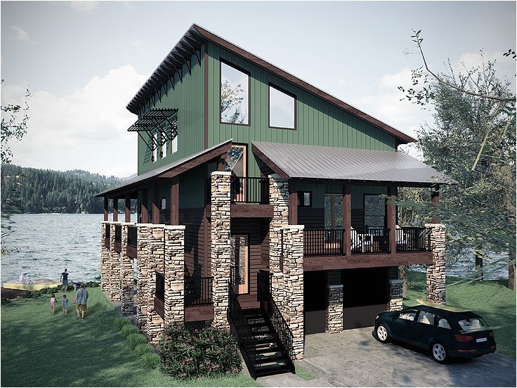 Modern Waterfront Home Plans Plan 036h 0056 Find Unique House Plans Home Plans and