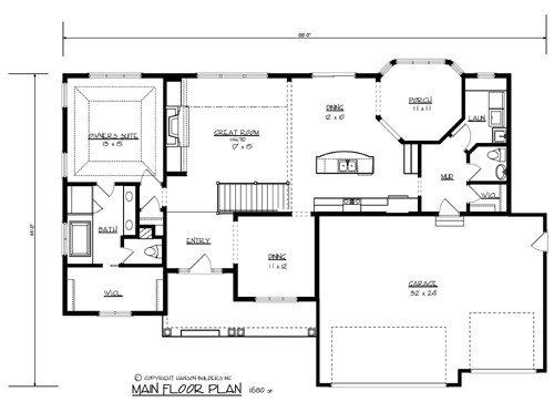 Morton Building Home Floor Plans the Morton 1700 3 Bedrooms and 2 Baths the House Designers Morton Building Home Floor Plans the Morton 1700 3 Bedrooms and 2 Baths the House Designers