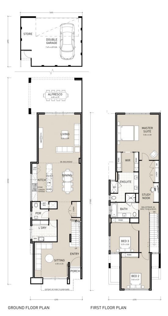 Narrow Home Floor Plans Floor Plan Friday Narrow Block Double Storey