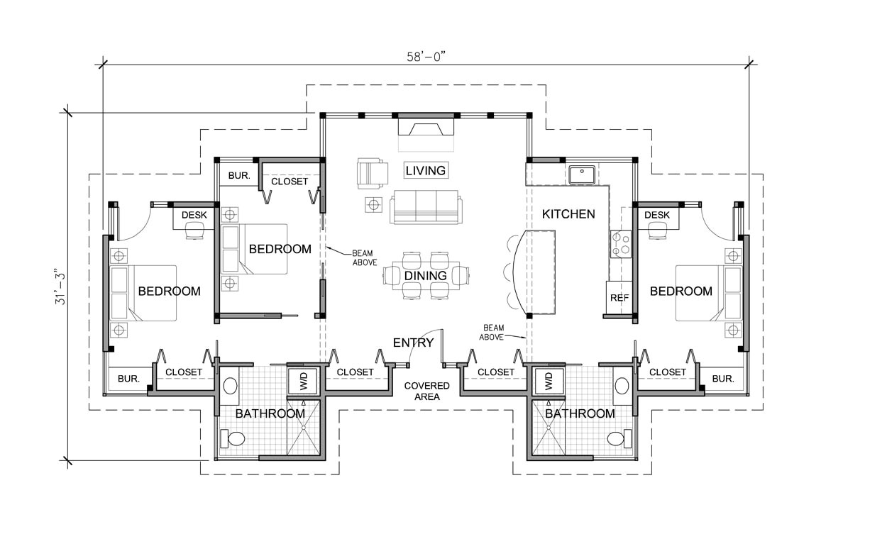 One Story Home Plan 3 Bedroom House Plans One Story Marceladick Com