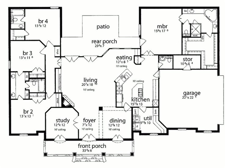 One Story House Plans with Large Kitchens 17 Best Images About House Plans On Pinterest 3 Car One Story House Plans with Large Kitchens 17 Best Images About House Plans On Pinterest 3 Car