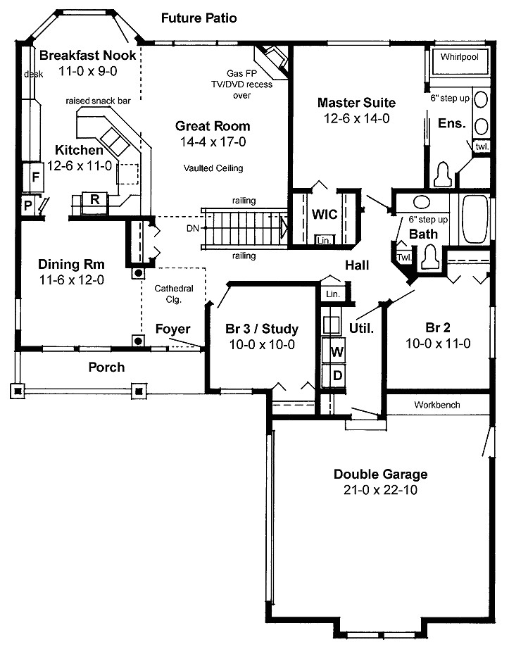 Open Layout Ranch House Plans House Plans Open Floor Plan Picture Cottage House Plans