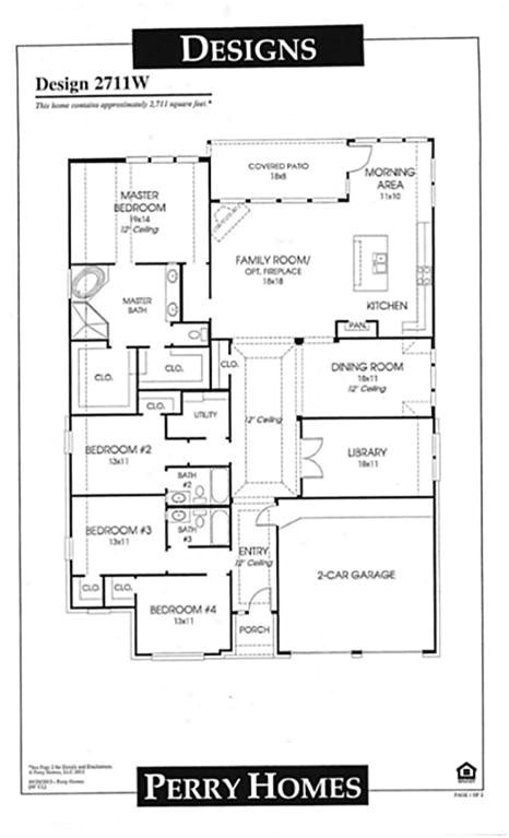 Perry Home Plans Perry Homes One Story Floor Plans