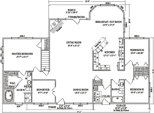 Ranch Style Homes with Open Floor Plans Alexandria Iii by Wardcraft Homes Ranch Floorplan Ranch Style Homes with Open Floor Plans Alexandria Iii by Wardcraft Homes Ranch Floorplan