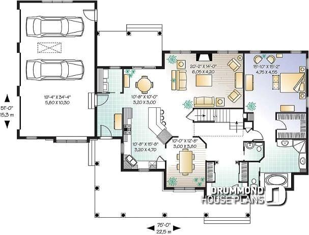 Ranch Style Homes with Open Floor Plans House Plan W2671 Detail From Drummondhouseplans Com Ranch Style Homes with Open Floor Plans House Plan W2671 Detail From Drummondhouseplans Com