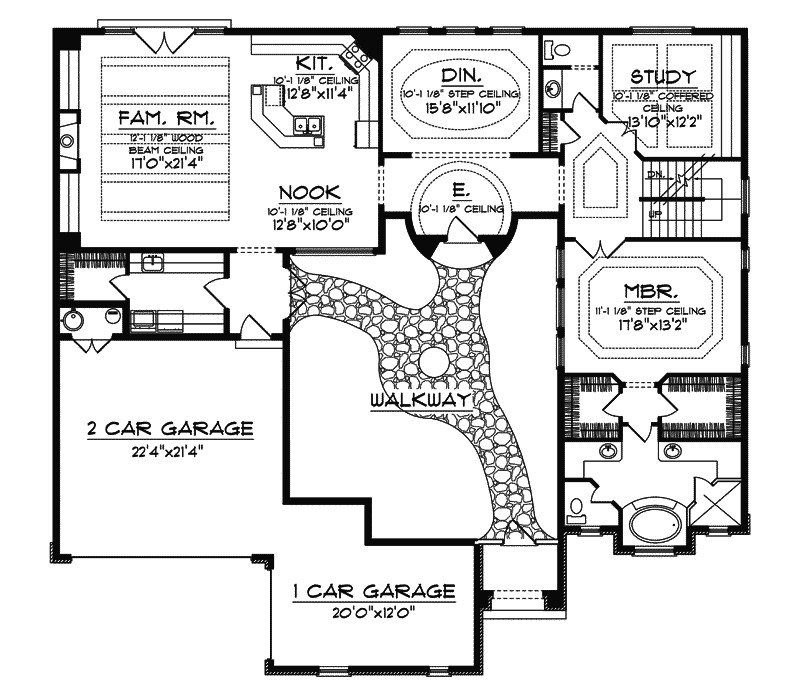 Santa Fe Style Home Floor Plans Cervantes Santa Fe Style Home Plan 051d 0350 House Plans