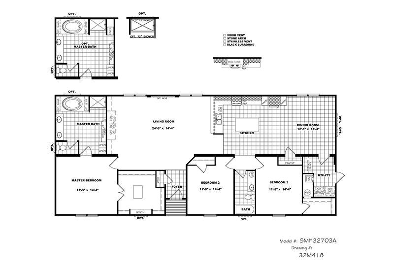 Schult Modular Home Floor Plans Cmh Schult Tyler Smh32703a Mobile Home for Sale