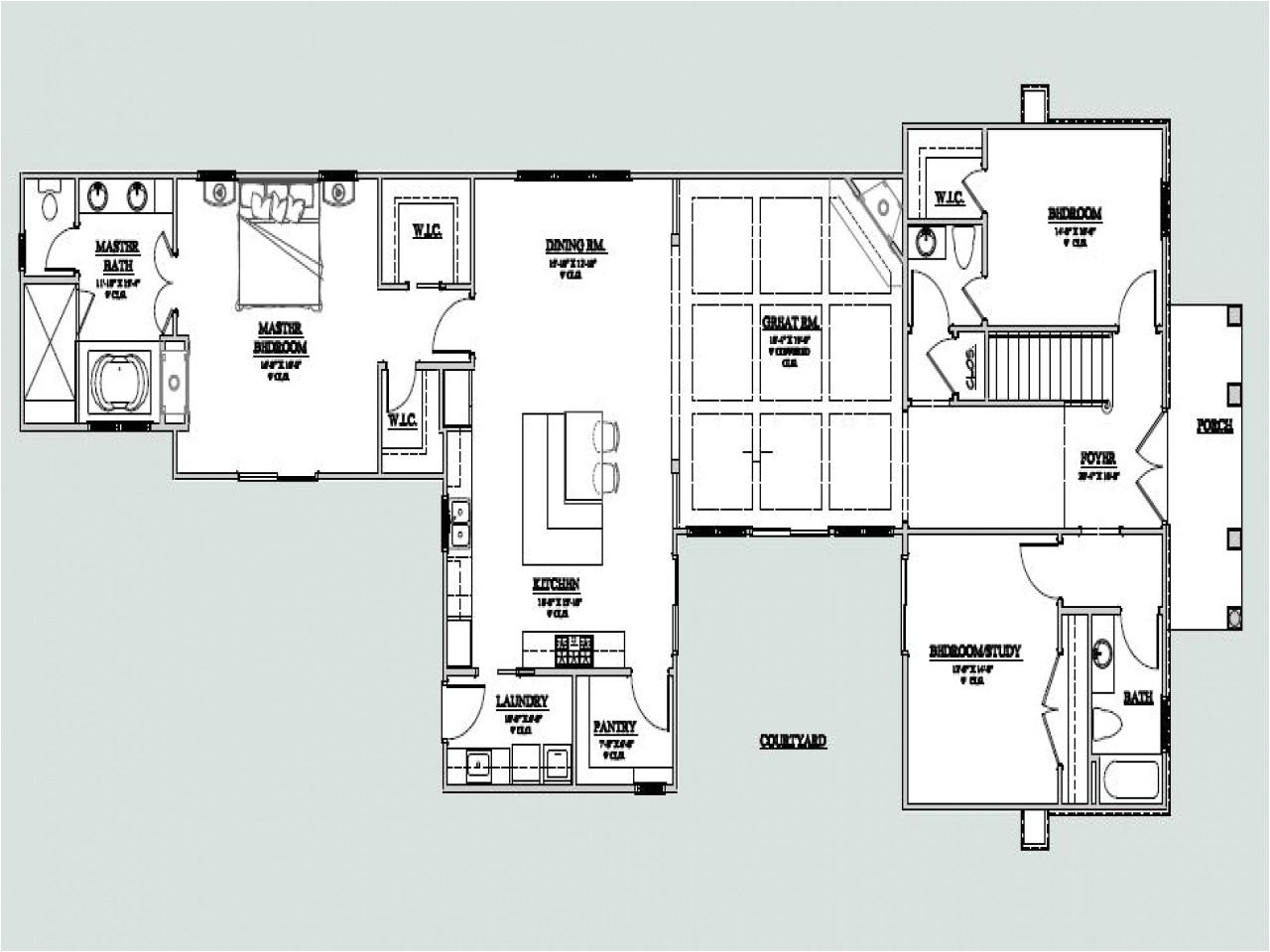Single Level House Plans with Courtyard Single Story House Plans with Courtyard One Story Single Level House Plans with Courtyard Single Story House Plans with Courtyard One Story