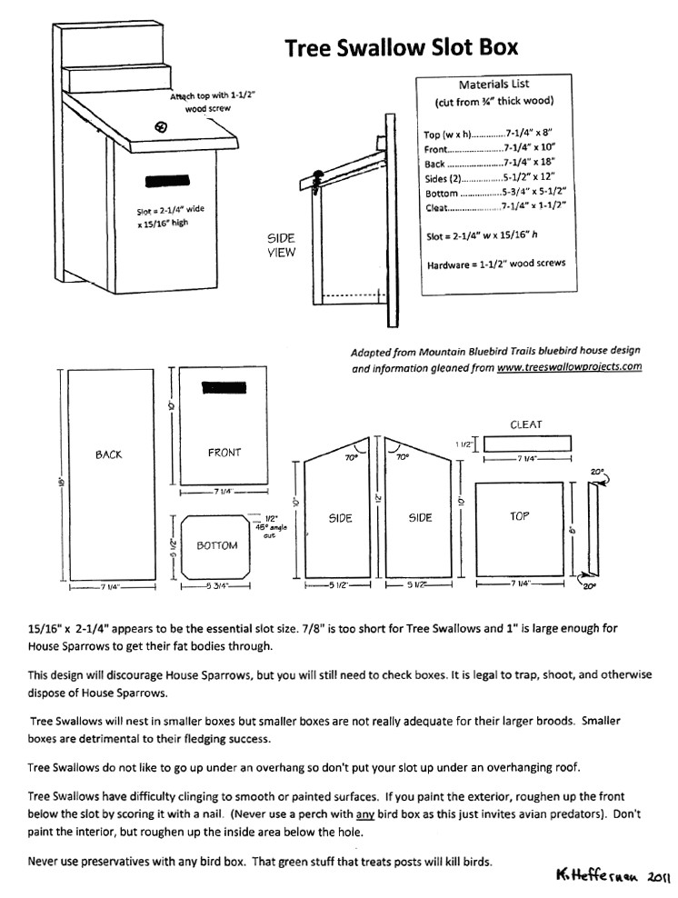 Swallow Bird House Plans Violet Green Swallow House Plans Swallow Bird House Plans Violet Green Swallow House Plans