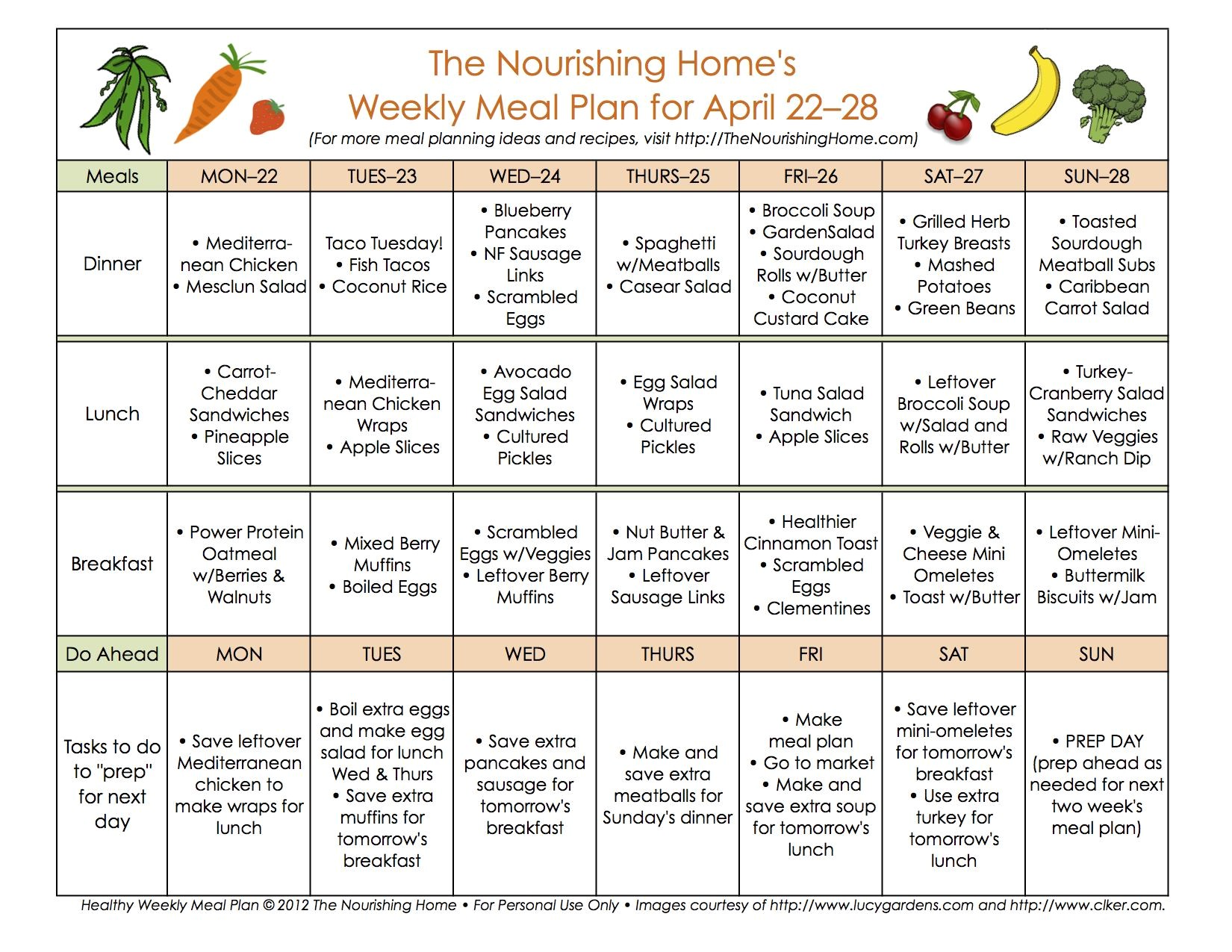 The Nourishing Home Meal Plan Meal Plan Monday April 15 28 the Nourishing Home The Nourishing Home Meal Plan Meal Plan Monday April 15 28 the Nourishing Home