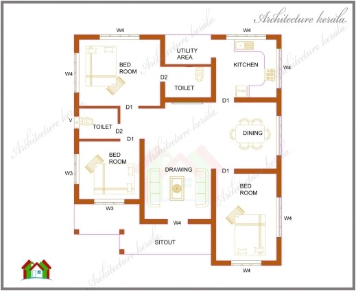 Three Bedrooms House Plans with Photos Best Three Bedrooms In 1200 Square Feet Kerala House Plan Three Bedrooms House Plans with Photos Best Three Bedrooms In 1200 Square Feet Kerala House Plan