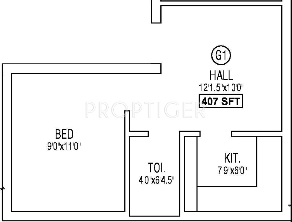 Vesta Home Show Floor Plans 407 Sq Ft 1 Bhk 1t Apartment for Sale In Vesta Builders