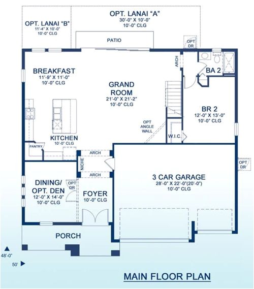 West Bay Homes Floor Plans the Verona Main Floor Plan by Homes by West Bay at West Bay Homes Floor Plans the Verona Main Floor Plan by Homes by West Bay at