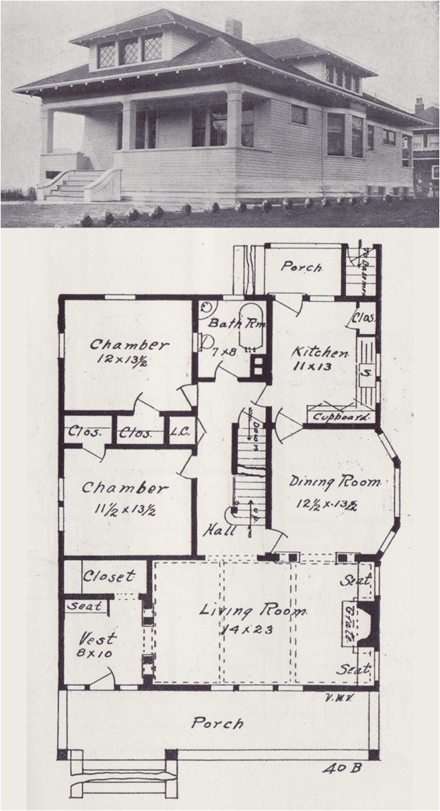 Western Homes Floor Plans 1908 Hip Roofed Bungalow Plan Western Home Builder Western Homes Floor Plans 1908 Hip Roofed Bungalow Plan Western Home Builder