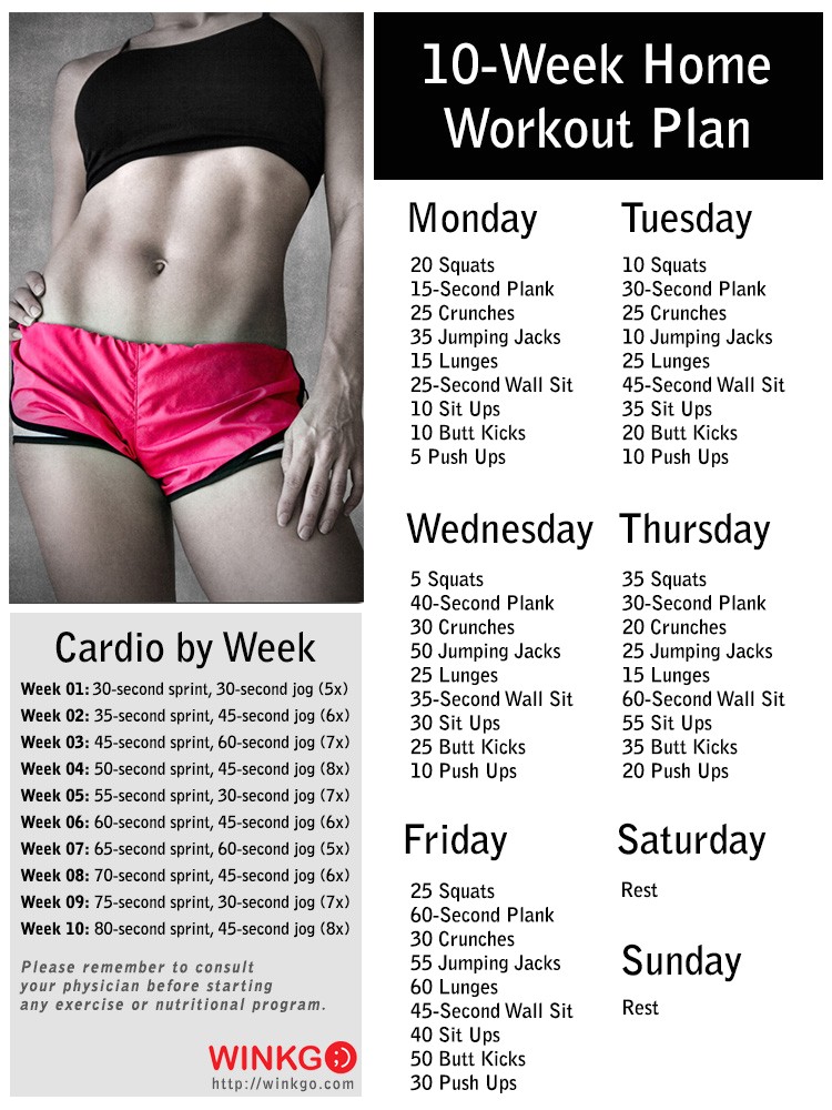 Work Out Plans at Home to Lose Weight A 10 Week No Gym Workout Plan to Lose Weight and Feel Great