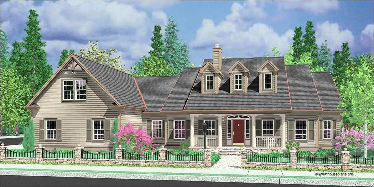 1.5 Story Cape Cod House Plans House Plans with Porches and Dormers