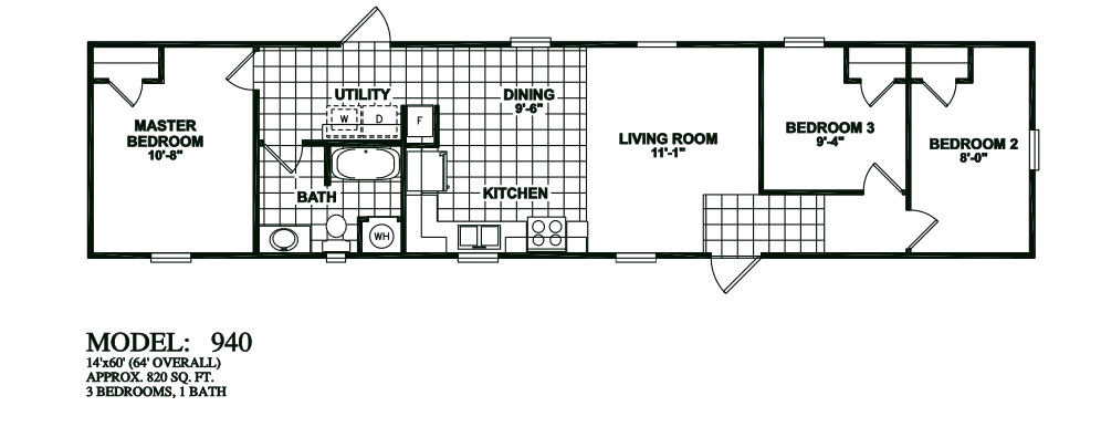1 Bedroom Mobile Home Floor Plans Floorplans Photos Oak Creek Manufactured Homes