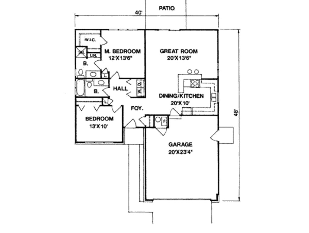 1100 Sq Ft Ranch House Plans Traditional Style House Plan 2 Beds 2 Baths 1100 Sq Ft 1100 Sq Ft Ranch House Plans Traditional Style House Plan 2 Beds 2 Baths 1100 Sq Ft