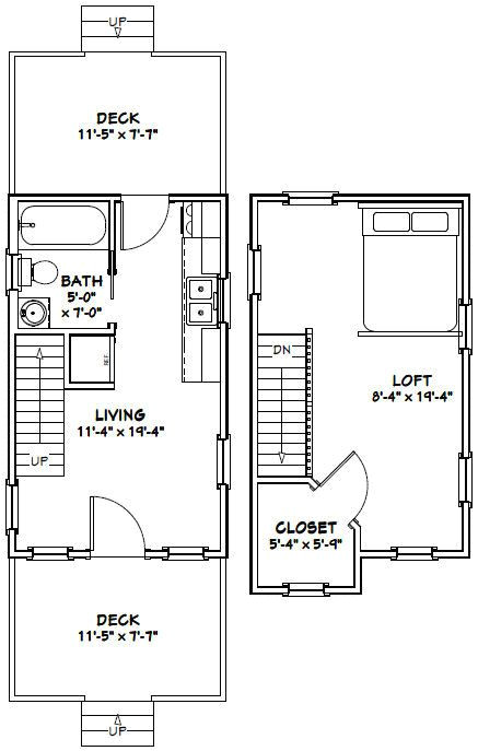 12×20 House Plans 12×20 Tiny Houses Pdf Floor Plans 452 Sq by