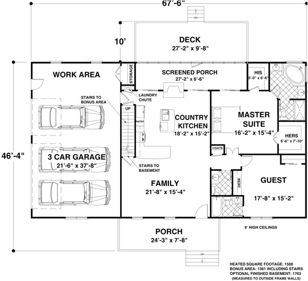 1500 Sq Ft House Plans with Garage House Plan 92395 at Familyhomeplans Com 1500 Sq Ft House Plans with Garage House Plan 92395 at Familyhomeplans Com