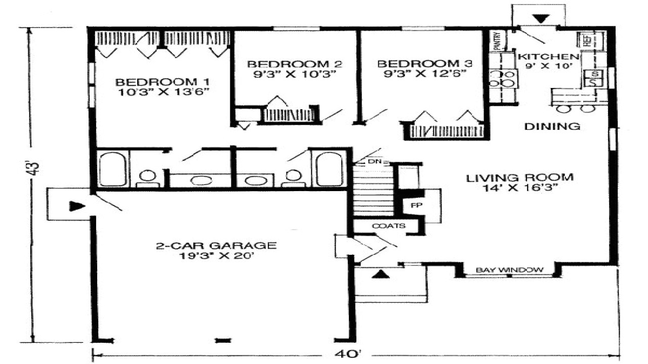 1600 Square Foot Ranch House Plans that Houses A 1600 Square Feet 1100 Square Feet House