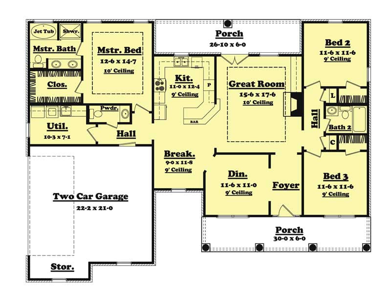 1700 Square Foot Home Plans Traditional Country Ranch House Plans Home Design 1700 Square Foot Home Plans Traditional Country Ranch House Plans Home Design