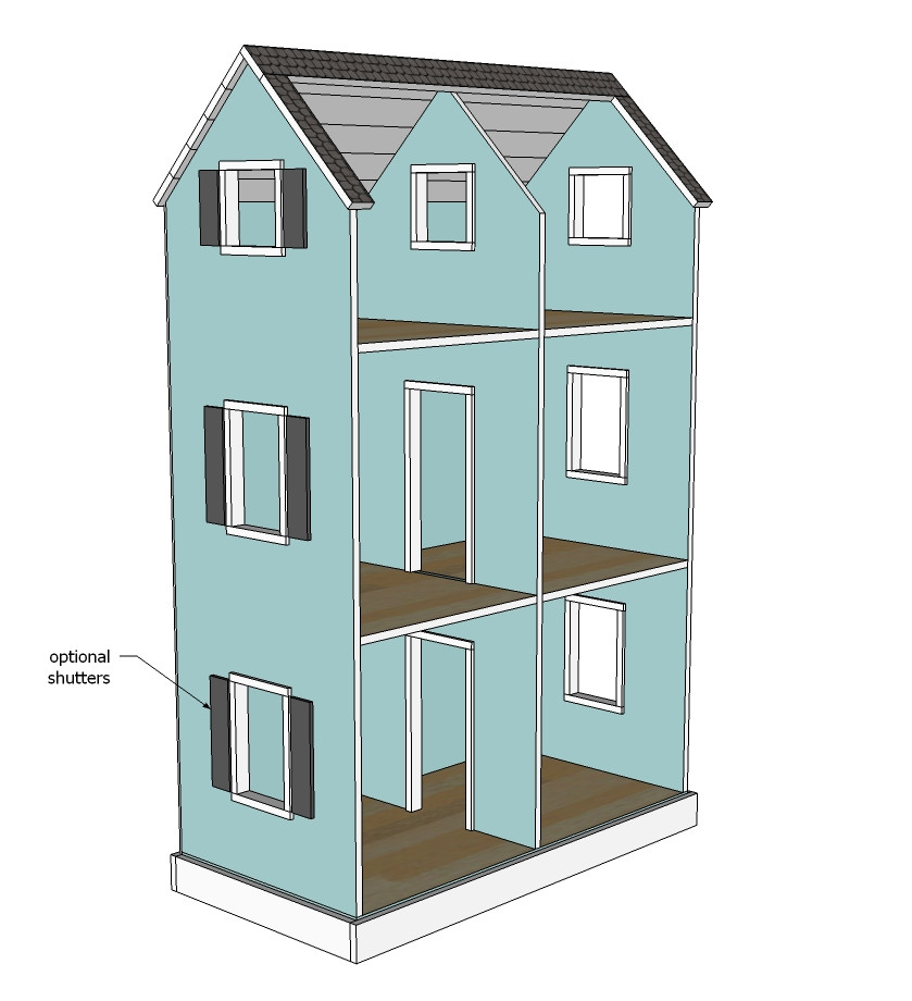 18 Doll House Plans Ana White Three Story American Girl or 18 Quot Dollhouse 18 Doll House Plans Ana White Three Story American Girl or 18 Quot Dollhouse