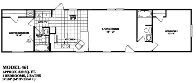 2 Bedroom 1 Bath Single Wide Mobile Home Floor Plans Great 2 Bedroom Mobile Home Floor Plans New Home Plans