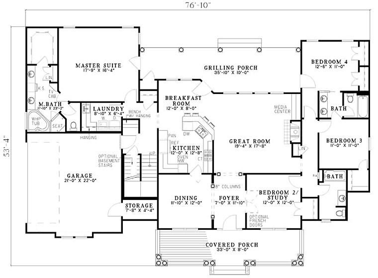 2500 Sqft 4 Bedroom House Plans 2500 Sq Ft One Level 4 Bedroom House Plans First Floor