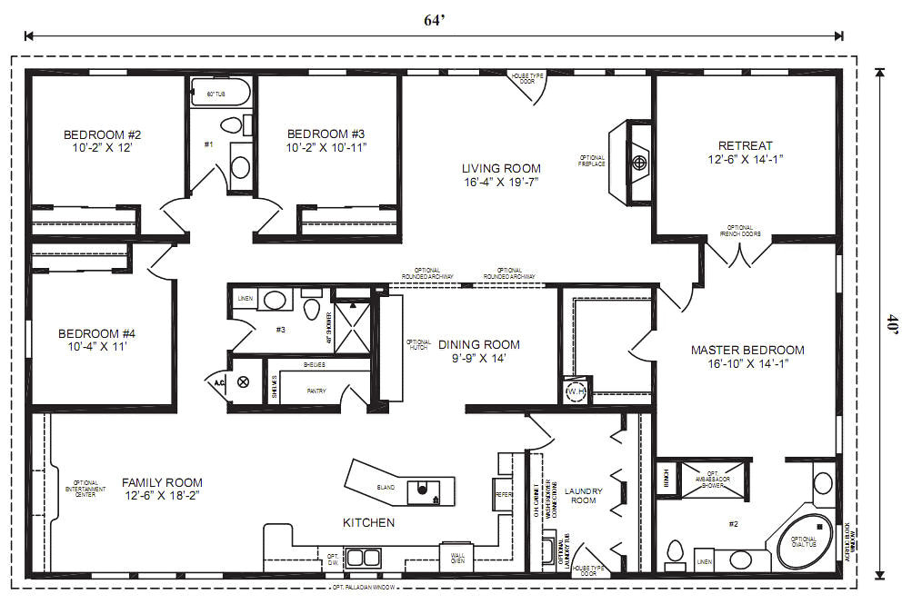 4 Bedroom Mobile Home Plans Modular Home Plans 4 Bedrooms Mobile Homes Ideas