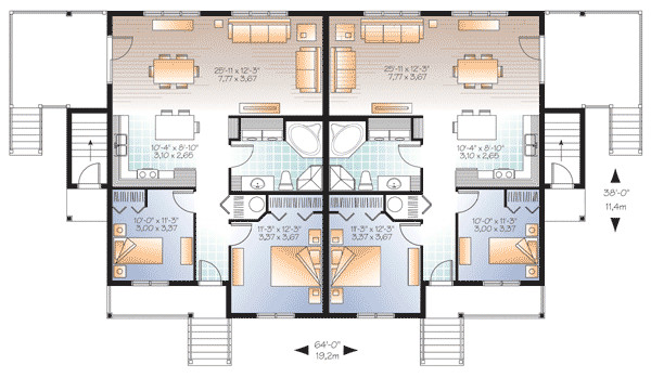 4 Plex Home Plans Fab 4 Plex House Plan 22346dr 1st Floor Master Suite 4 Plex Home Plans Fab 4 Plex House Plan 22346dr 1st Floor Master Suite