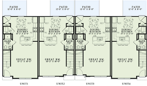 4 Plex Home Plans Stone and Stucco 4 Plex House Plan 60561nd 2nd Floor 4 Plex Home Plans Stone and Stucco 4 Plex House Plan 60561nd 2nd Floor