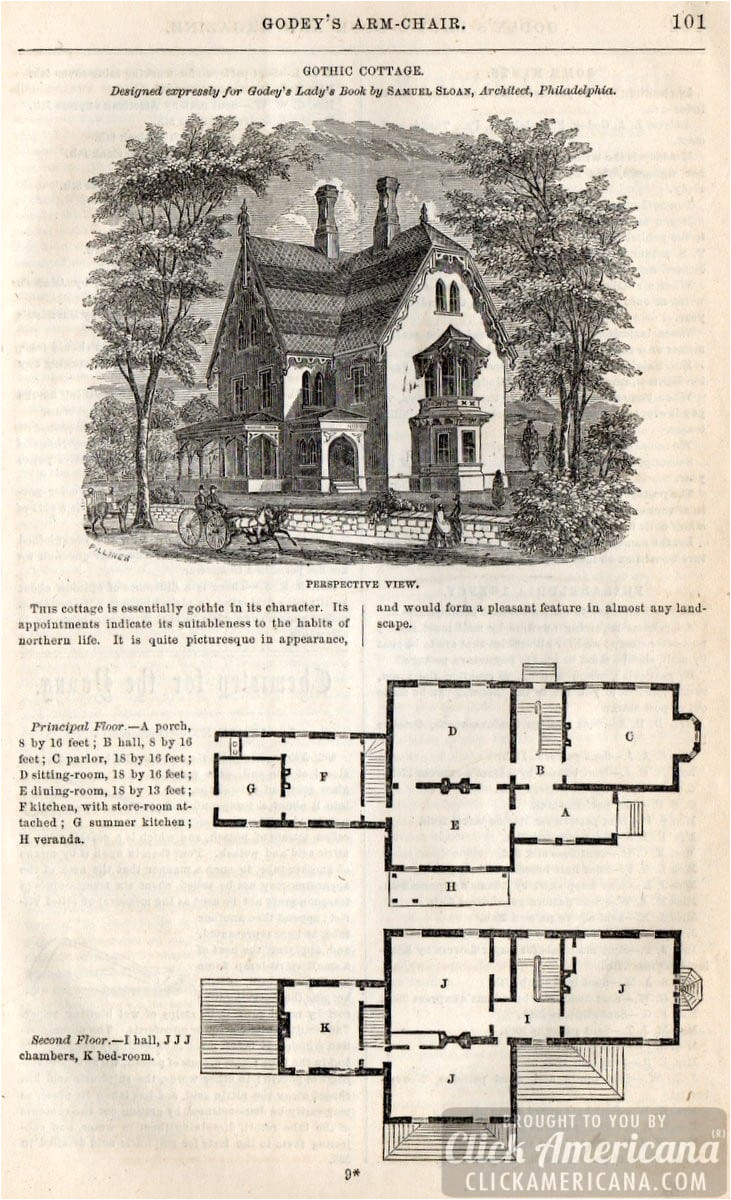 Antique Home Plans Classic Home Design Gothic Cottage 1862 Click Americana Antique Home Plans Classic Home Design Gothic Cottage 1862 Click Americana