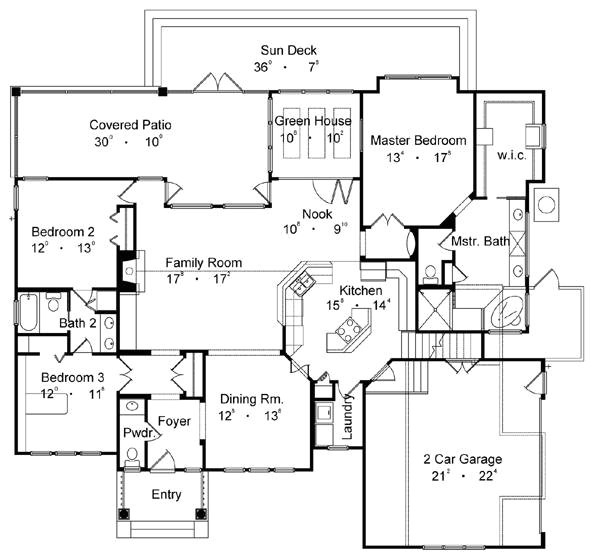 Best Home Plan Country One Story House Plan