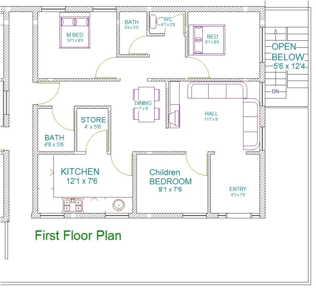 Best Vastu Home Plans 30 X 40 House Plans East Facing with Vastu