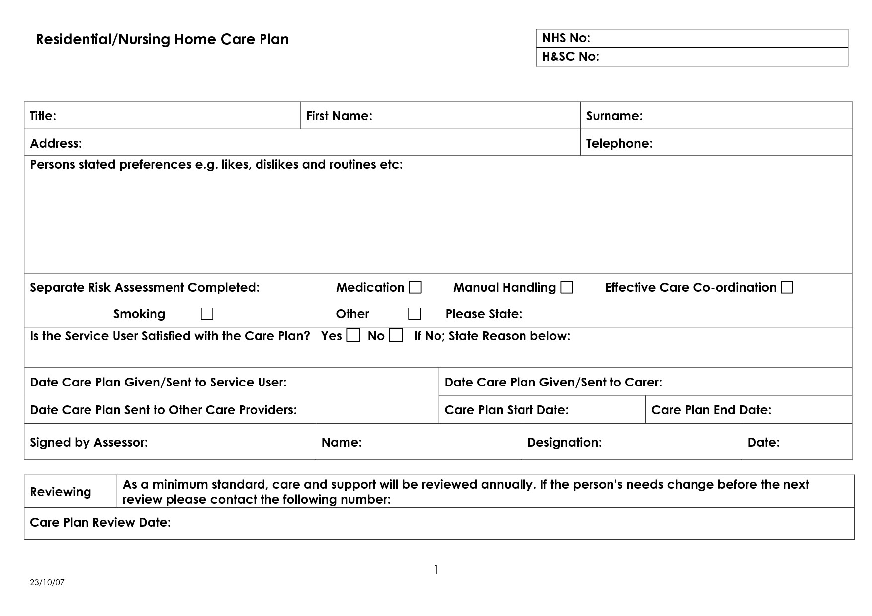 Care Plan for Home Care Home Care Business Plan Smalltowndjs Com