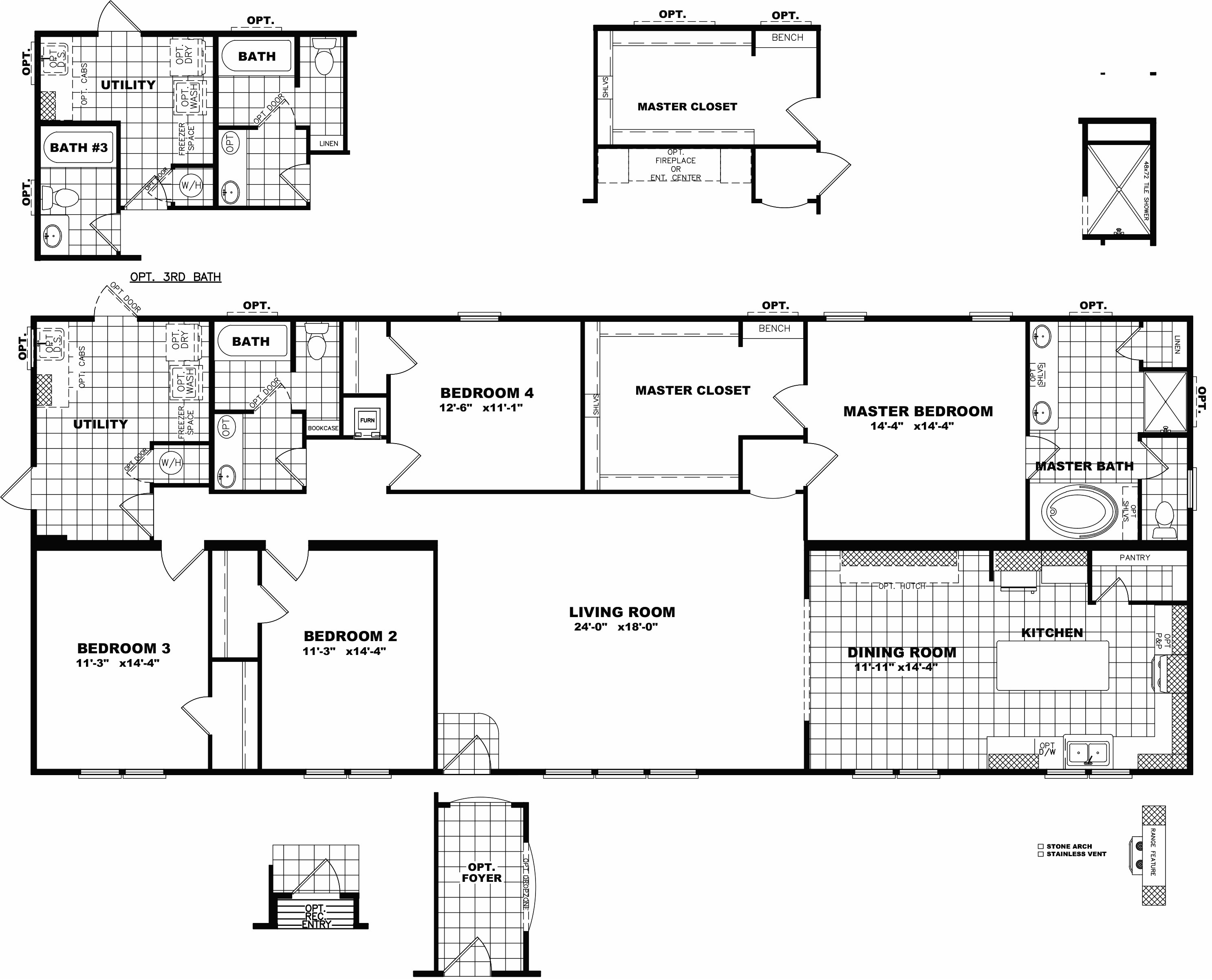 Clayton Modular Homes Floor Plans Triple Wide Mobile Home Floor Plans Delightful Clayton