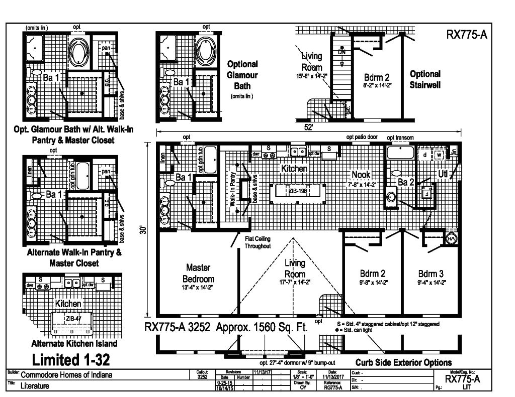 Commodore Homes Floor Plans Grandville Le Modular Ranch Limited 1 32 Rx775a