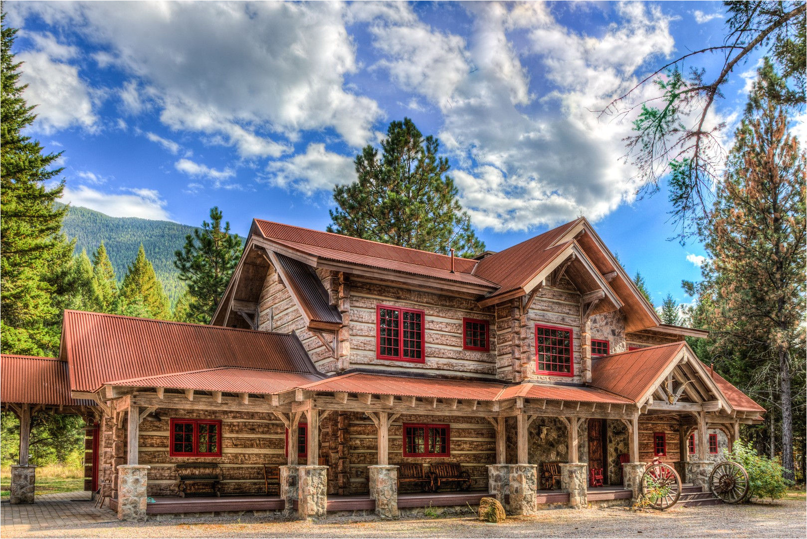 Concrete Log Home Plans Arlee Montana Residence Everlog Systems Concrete Log Home Plans Arlee Montana Residence Everlog Systems