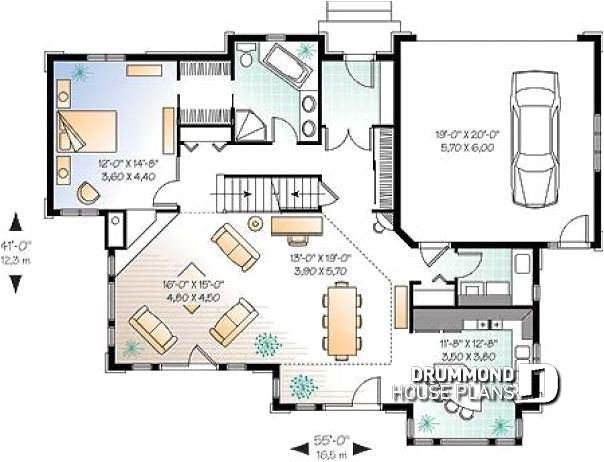 Craftsman House Plans with Open Floor Concept House Plan W2694a Detail From Drummondhouseplans Com