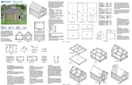 Dog House Project Plans Large Dog House Project Plans Gable Roof Style Doghouse