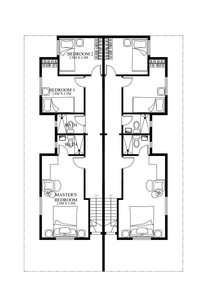 Duplex Home Floor Plans Duplex House Plans Series PHP 2014006