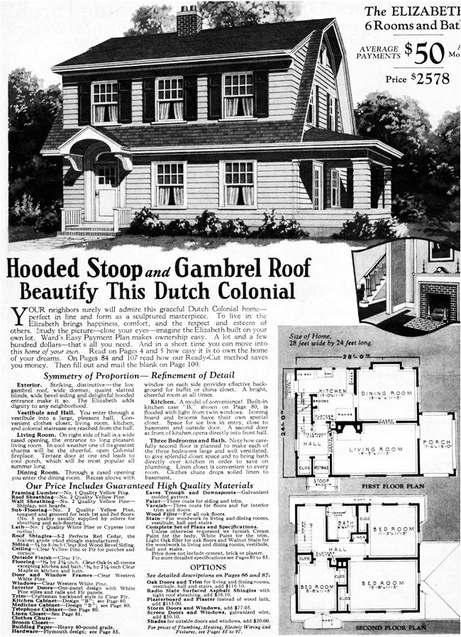 Dutch Colonial House Plans 1930 1930 Dutch Colonial Revival Elizabeth Montgomery Ward