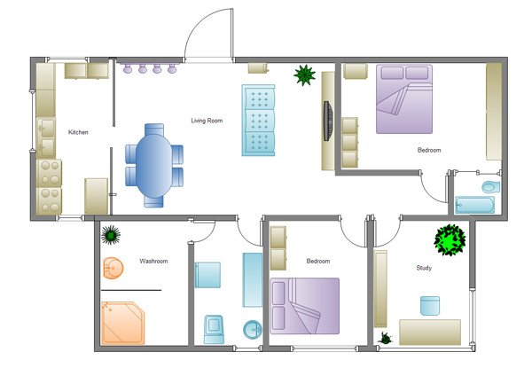 Easy House Plan Designer Building Plan software Edraw