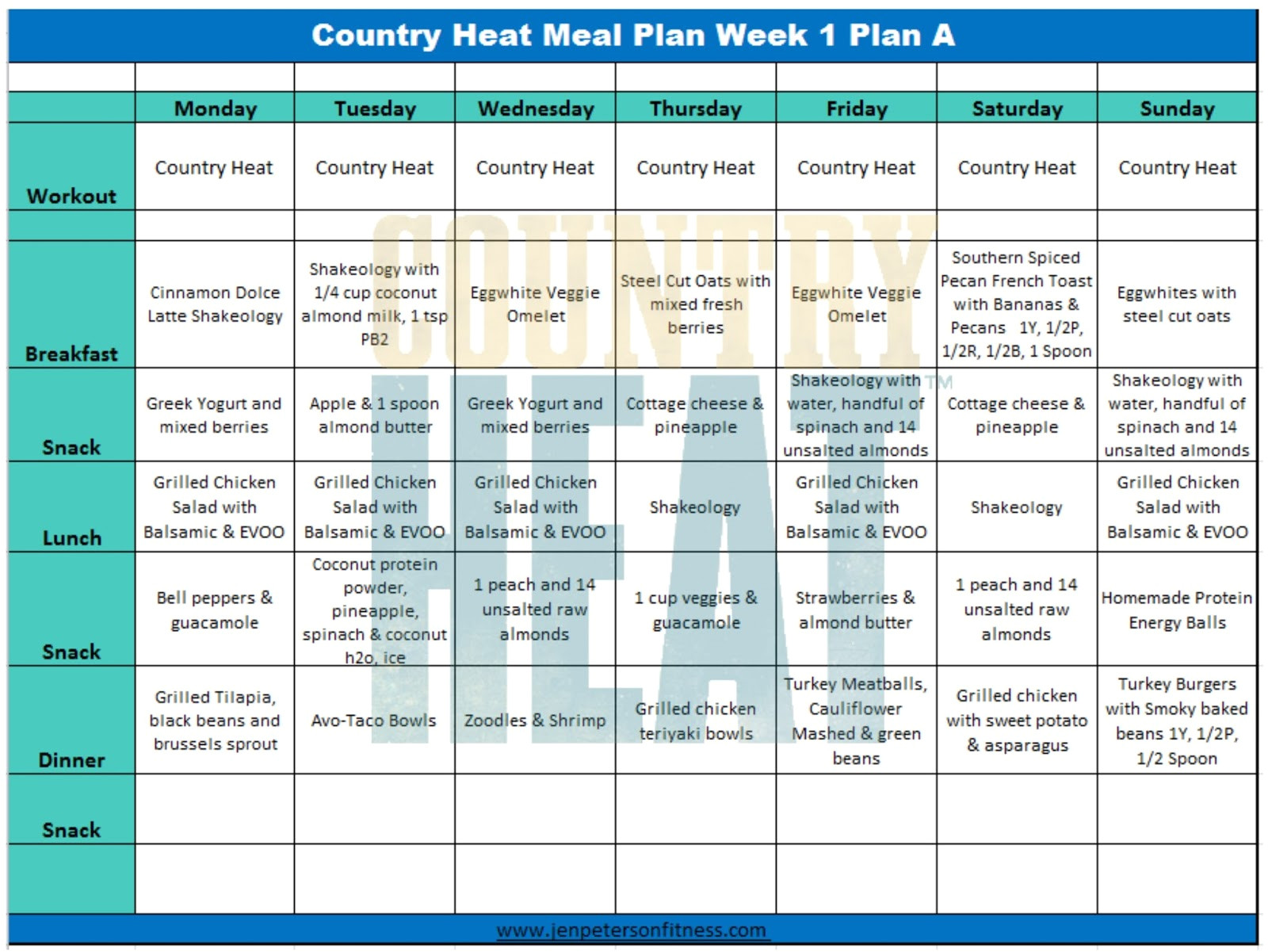 Eat at Home Meal Plan Reviews Clean Eating Mom Next Door Country Heat Week 1 Review and